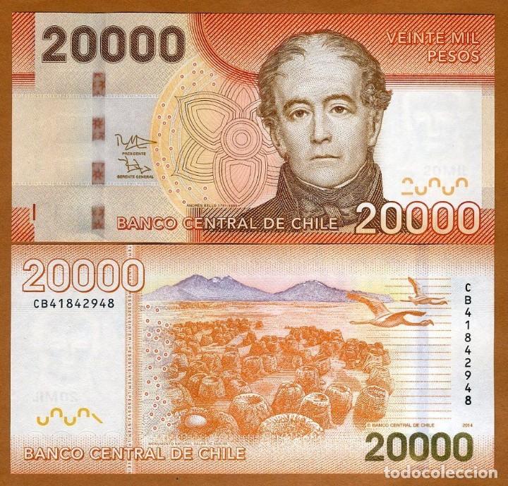 Billetes extranjeros: CHILE 20000 PESOS 2014 Pick 165e SIN CIRCULAR - Foto 1