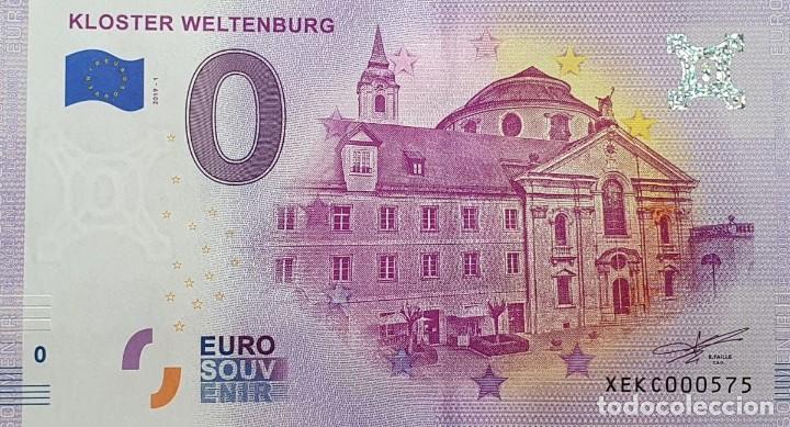 International Banknotes: BILLETE 0 Euro Souvenir 0 &euro; ALEMANIA: XEKC 2019-1 KELHEIM - KLOSTER WELTENBURG
