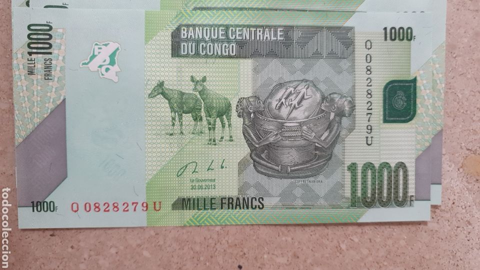 Billetes extranjeros: Billete congo original % lee descripci&oacute;n s/c - Foto 2