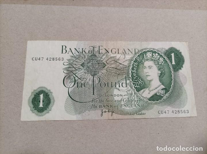 Billetes extranjeros: Billete de Inglaterra de 1 Pound - Foto 1