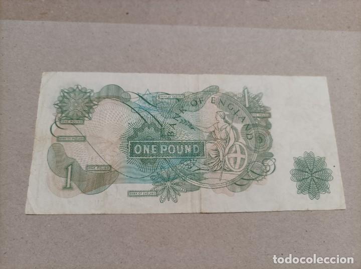 Billetes extranjeros: Billete de Inglaterra de 1 Pound - Foto 2