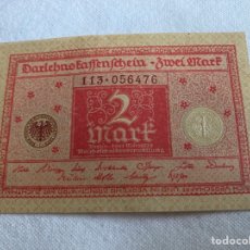 Billetes extranjeros: BILLETE (PLANCHA) 2 MARCOS ALEMANES 1920