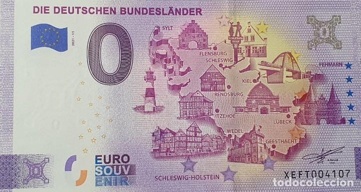 International Banknotes: BILLETE 0 Euro Souvenir 0 &euro; ALEMANIA: XEFT 2021-11 DIE DEUTSCHEN BUNDESL&Auml;NDER - SCHLESWIG-HOLSTEIN