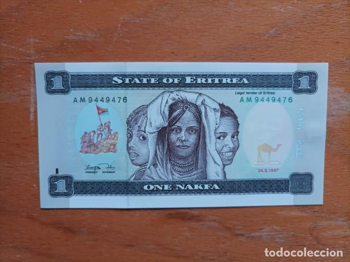 Billetes extranjeros: Billete de Eritrea de 1 nakfa, a&ntilde;o 1997, Uncirculated - Foto 1