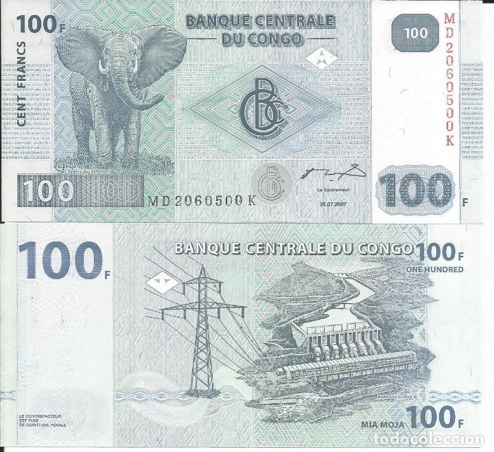 Billetes extranjeros: CONGO 100 FRANCS 2007 Pick 98a UNC - Foto 1