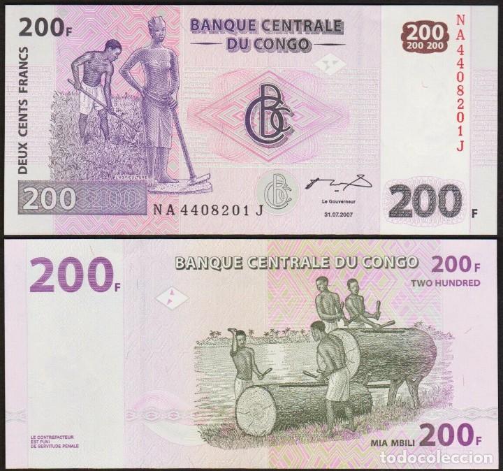 Billetes extranjeros: CONGO 200 FRANCS 2007 Pick 99a SIN CIRCULAR - Foto 1