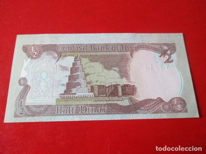 Billetes extranjeros: Irak. billete de 1/2 dinar sin circular - Foto 2
