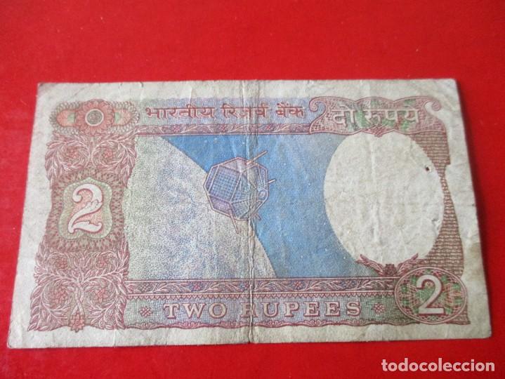 Billetes extranjeros: India. billete de 2 rupias - Foto 1