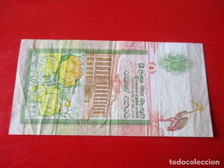 Billetes extranjeros: India. billete de 10 rupias - Foto 2