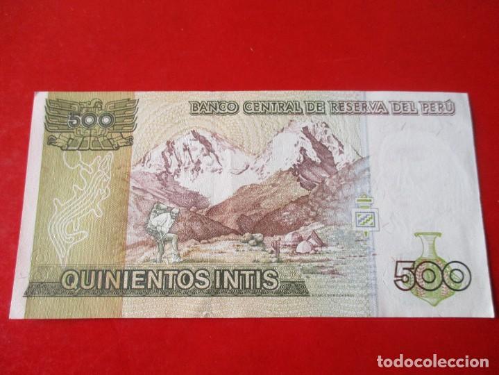Billetes extranjeros: Peru. billete de 500 intis 1987 sin circular - Foto 2