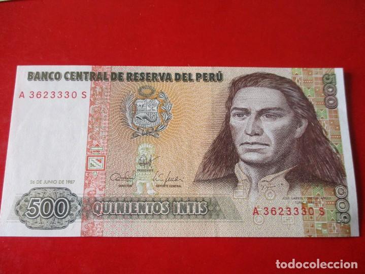 Billetes extranjeros: Peru. billete de 500 intis 1987 sin circular - Foto 1