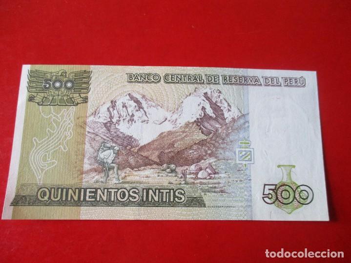 Billetes extranjeros: Peru. billete de 500 intis 1987 sin circular - Foto 2