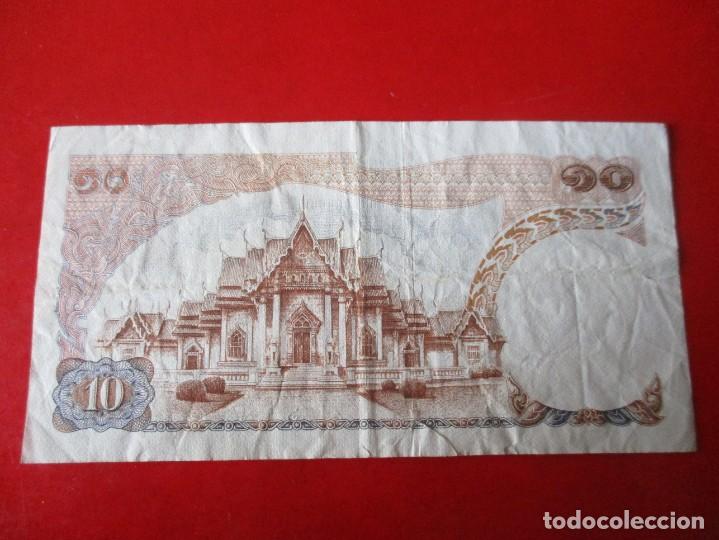 Billetes extranjeros: Thailandia. billete de 10 baths - Foto 2