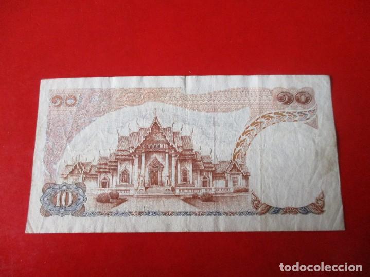 Billetes extranjeros: Thailandia. billete de 10 baths - Foto 2