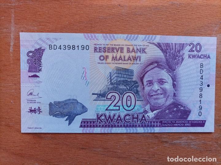 Billetes extranjeros: Billete de Malawi 20 Kwacha, Uncirculated - Foto 1
