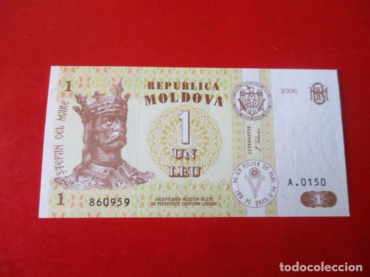 Billetes extranjeros: Moldavia. billete de 1 leu 2006.sin circular - Foto 1