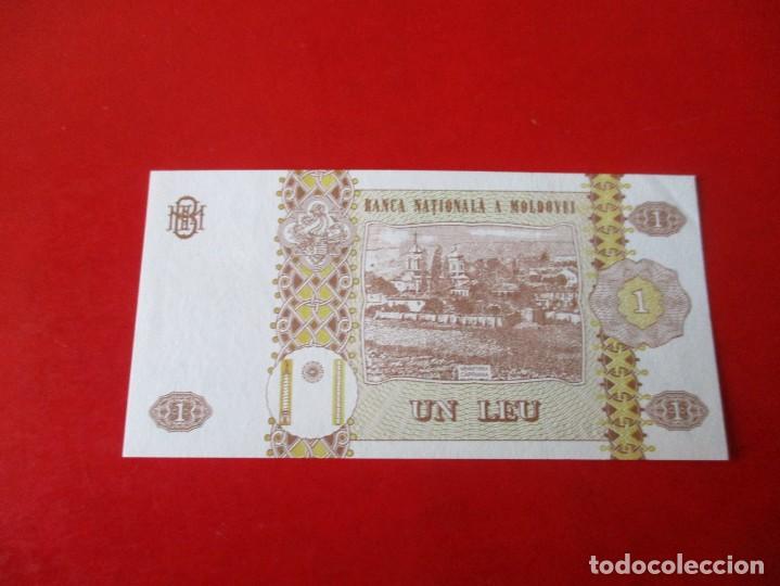 Billetes extranjeros: Moldavia. billete de 1 leu 2006.sin circular - Foto 2