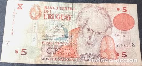 Billetes extranjeros: billete de uruguay 1998 - Foto 1