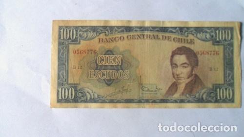 Billetes extranjeros: billete chile 100 escudos - Foto 1
