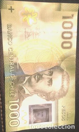 Billetes extranjeros: billete chile 1000 pesos ano 2016 - Foto 1
