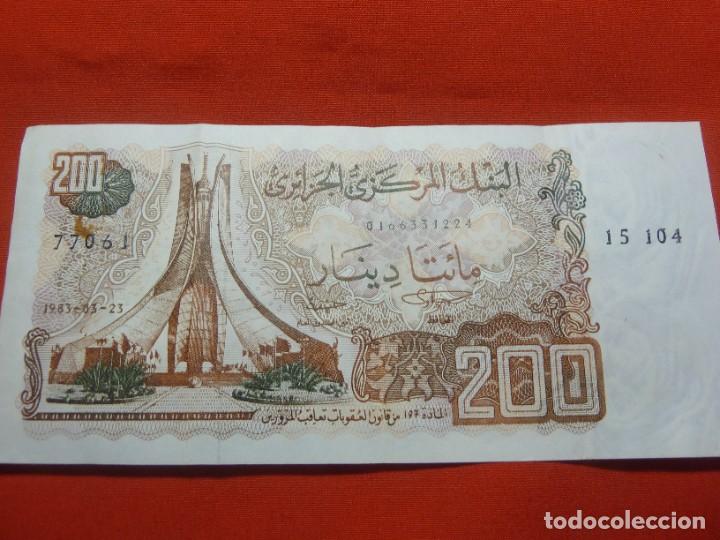 Billetes extranjeros: BILLETE DE ARGELIA 200 DINARS 1983 EBC - Foto 2
