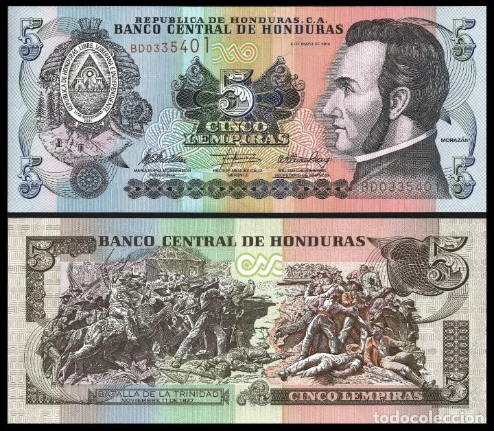 Billetes extranjeros: HONDURAS 5 LEMPIRAS 2014 P 98b UNC - Foto 1