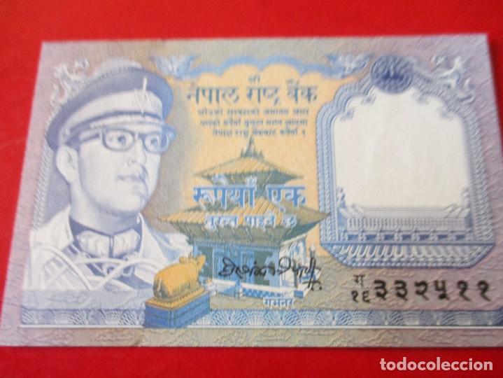 Billetes extranjeros: Nepal. billete de 1 rupia 1972 sin circular - Foto 1