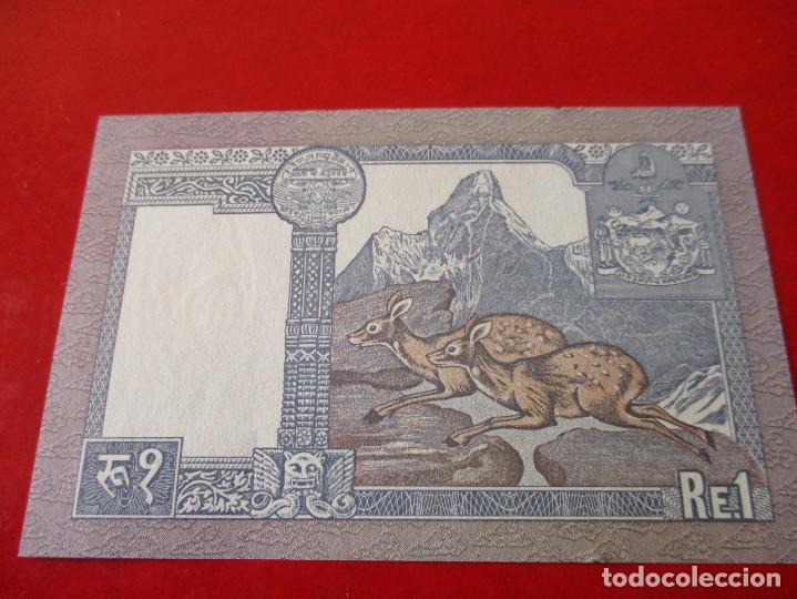 Billetes extranjeros: Nepal. billete de 1 rupia 1972 sin circular - Foto 2