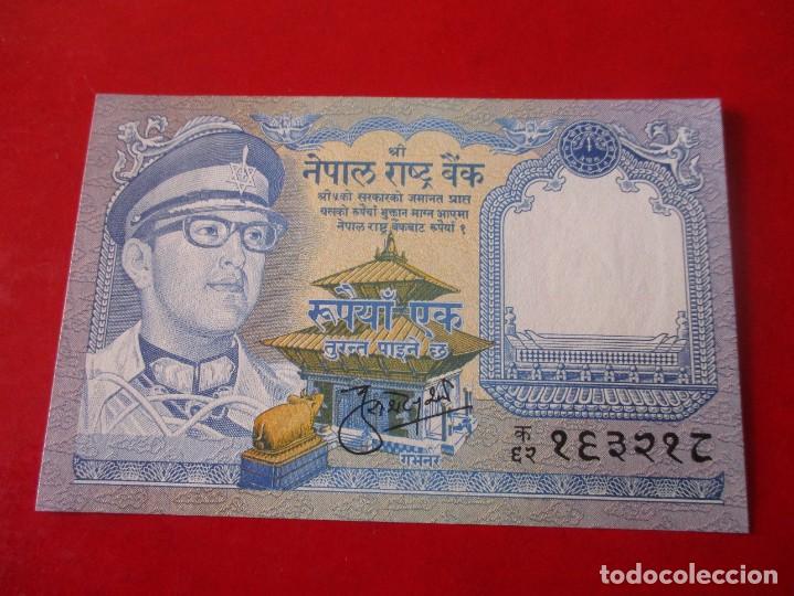 Billetes extranjeros: Nepal. billete de 1 rupia 1972 sin circular - Foto 1