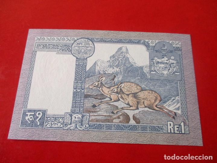 Billetes extranjeros: Nepal. billete de 1 rupia 1972 sin circular - Foto 2