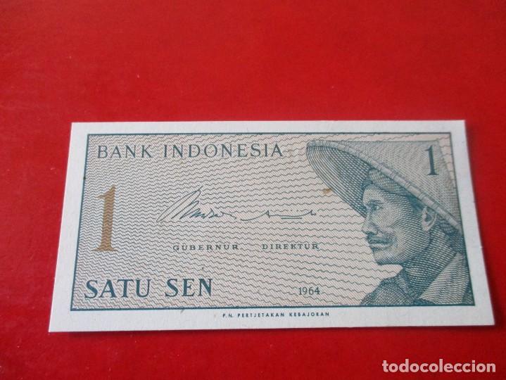 Billetes extranjeros: Indonesia. billete de 1 sen 1964 - Foto 1