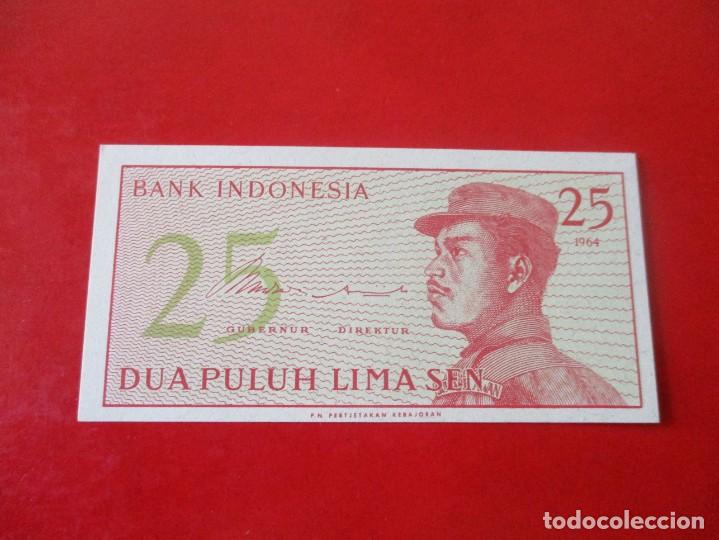 Billetes extranjeros: Indonesia. billete de 25 sen 1964 - Foto 1