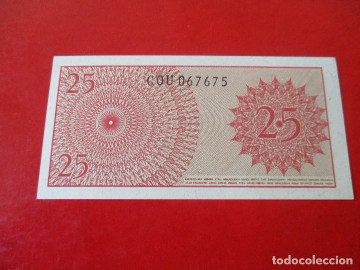 Billetes extranjeros: Indonesia. billete de 25 sen 1964 - Foto 2