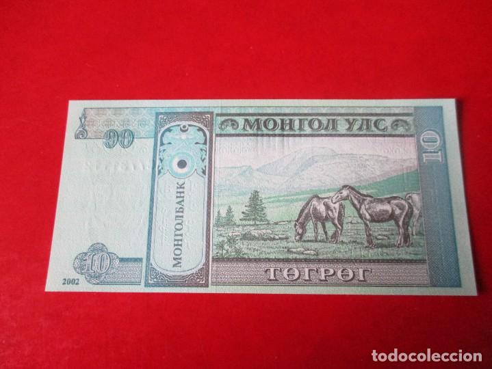 Billetes extranjeros: Mongolia billete de 10 tugrik 2002 sin circular - Foto 2
