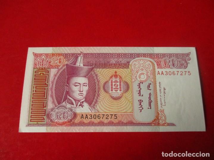 Billetes extranjeros: Mongolia billete de 20 tugrik 1993 sin circular - Foto 1