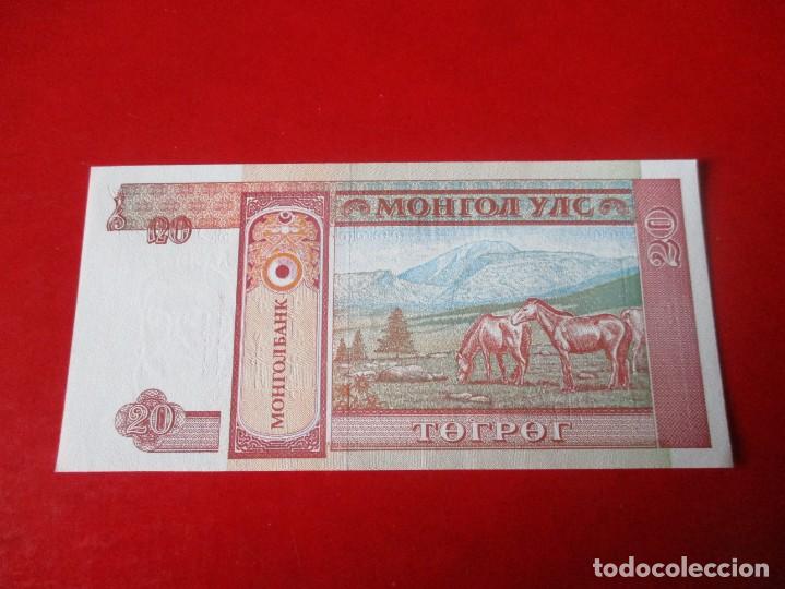 Billetes extranjeros: Mongolia billete de 20 tugrik 1993 sin circular - Foto 2