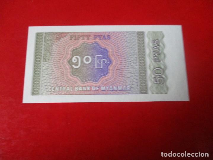 Billetes extranjeros: Myanmar billete de 50 pyas sin circular - Foto 1