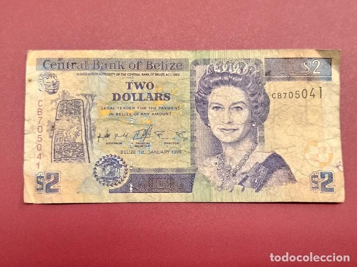 Billetes extranjeros: Belice 2 D&oacute;lares 1999 Pick 60a - Foto 1