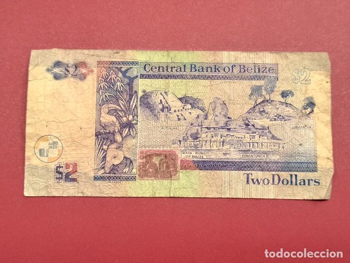 Billetes extranjeros: Belice 2 D&oacute;lares 1999 Pick 60a - Foto 2