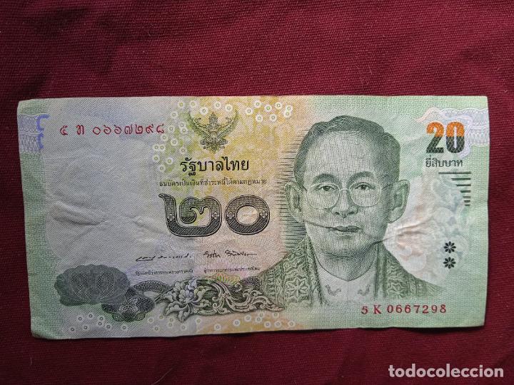 Billetes extranjeros: TAILANDIA (THAILAND). 20 baht - Foto 1