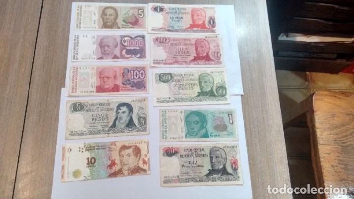 Billetes extranjeros: BILLETES DE ARGENTINA - LOTE DE 10 - Foto 1