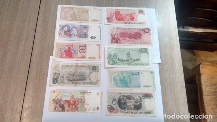 Billetes extranjeros: BILLETES DE ARGENTINA - LOTE DE 10 - Foto 2