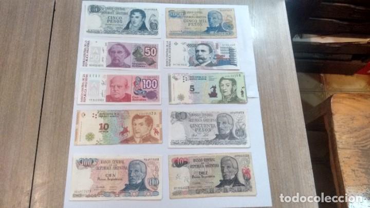 Billetes extranjeros: BILLETES DE ARGENTINA - LOTE DE 10 - Foto 1