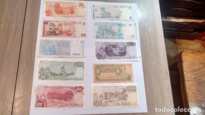 Billetes extranjeros: BILLETES DE ARGENTINA - LOTE DE 10 - Foto 2