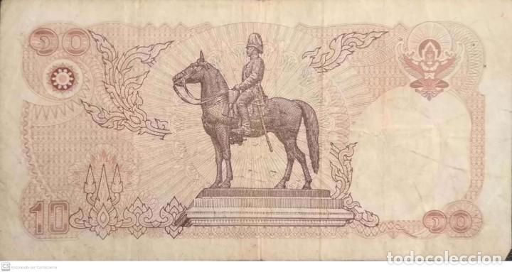 Billetes extranjeros: Billete de 10 Bath de Thailandia - Foto 1