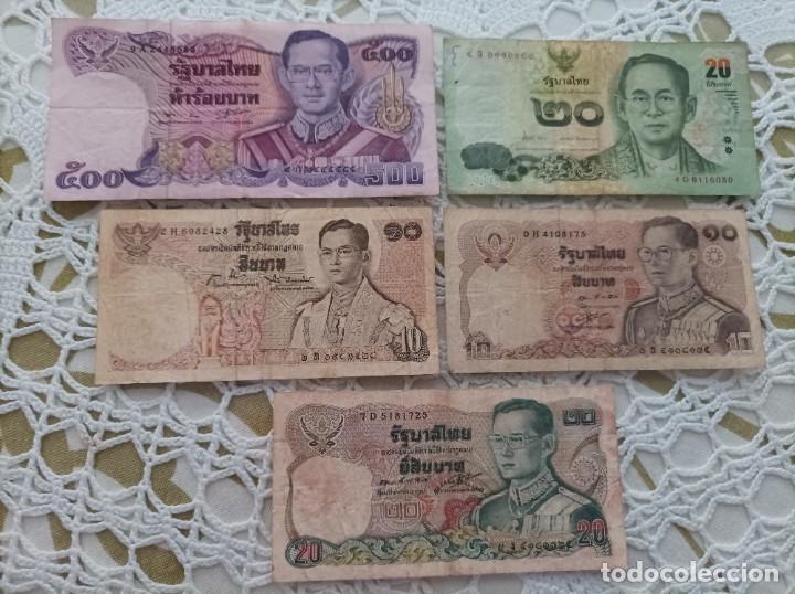 Billetes extranjeros: 5 billetes de Thailandia - Foto 2