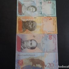 Billetes extranjeros: 2-5-10-20 BOLIVARES DE REPUBLICA BOLIVARIANA DE VENEZUELA. ESTADO DE PLANCHA