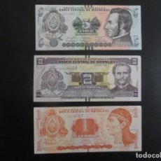 Billetes extranjeros: 5 - 2 - 1 CINCO,DOS Y UN LEMPIRAS REPUBLICA DE HONDURAS C.A. 12 JUNIO 2014. ESTADO DE PLANCHA