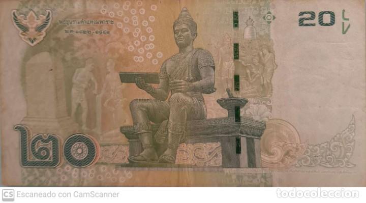 Billetes extranjeros: Billete de 20 Bath de Thailandia - Foto 1