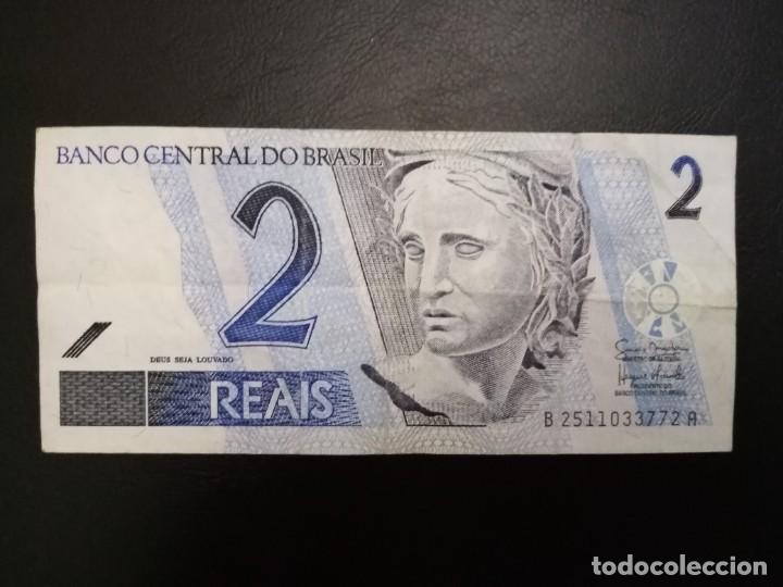 Billetes extranjeros: Billete de Brasil de 2 reales - Foto 2